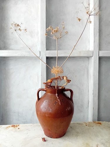 Antique spanish olive pot - spanish,