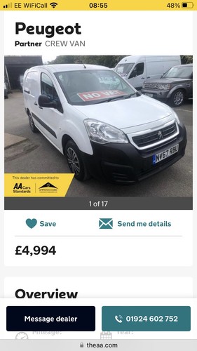 Peugeot partner crew van - peugeot,