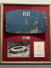 Original Wembley Seat Back No 66. Certificate of authenticity. 