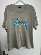 Stussy Grey Print T-shirt