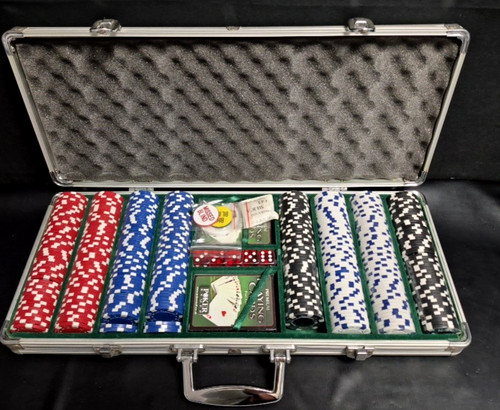 Poker chip set aluminium - chip, in