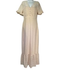 BCBG Max Azria Cream Lace Maxi