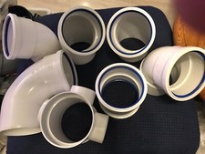 White Polypipe 110mm Soil&Vent Pipe  Fittings, Pushfit, Ringseal & Solvent Weld
