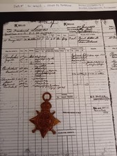 WW1 STAR MEDAL WORLD WAR ONE TO F LEWIS ROYAL NAVY