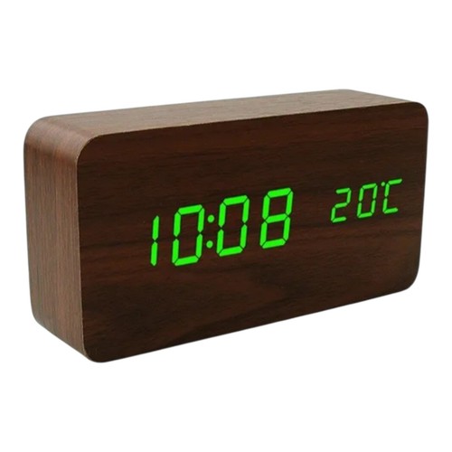 Alarm clock wooden digital - clock,,