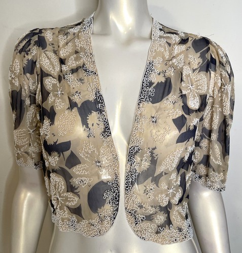 Antique 20s 30s - beige, navy