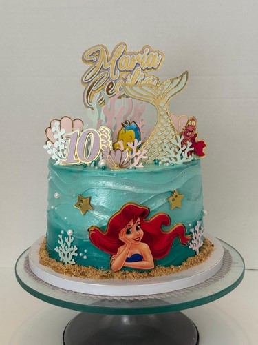 Ariel cake topper mermaid - cake,