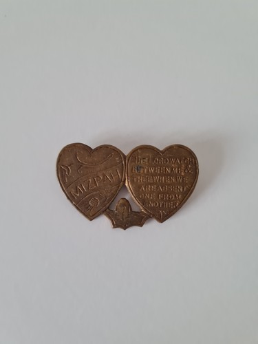 Mizpah double heart - mizpah, brooch