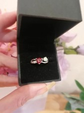 Opal And Ruby Silver Ring Size