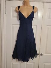 Miss Selfridge Navy Chiffon