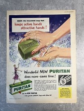 Puritan Green Soap with Olive Oil - Vintage Advertising - Original Advert - 1953