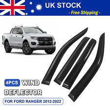 4PCS Tinted Wind Deflector Rain Shield for Ford Ranger 2012-2022 Wildtrak Raptor