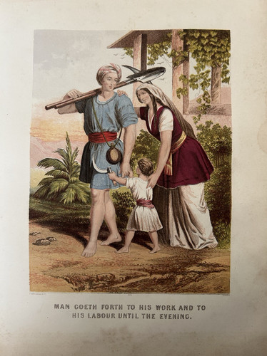 Antique print victorian bible - antique,
