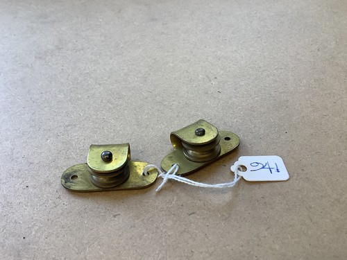 Pair small brass a - of,