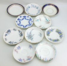 10x Bone China Blue Tea Cup