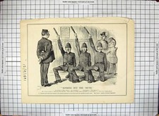 Original Old Antique Print