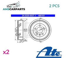 BRAKE DRUM PAIR SET REAR
