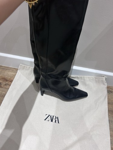 Zara women kitten heel boots - heel,