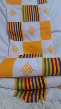 African Kente Fabric , Original Ghana Kente Fabric 