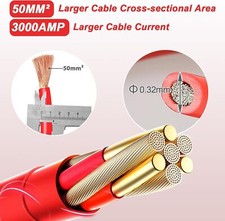 2*6M Heavy Duty Jump Leads 3000AMP Car Van Battery Starter Booster Cables Jumper