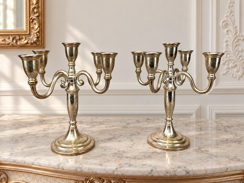 Pair candelabras vintage - pair, of