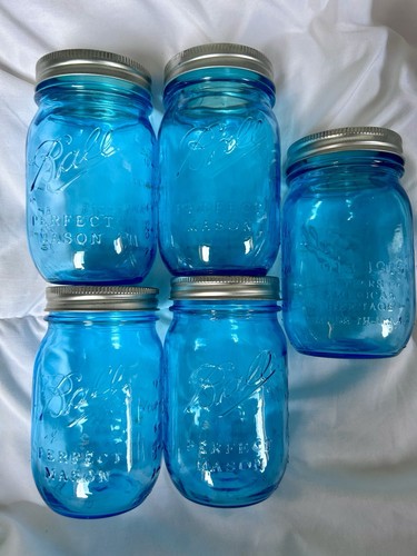 Ball mason jars blue - 100, years