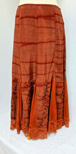 Per Una Gypsy Style Skirt UK Size 12 R Rust  Colour Long