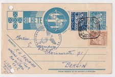 WW2 (Thomas) Cook Wagons Lits Lisbon Portugal 1940 Message Card to Berlin Censor