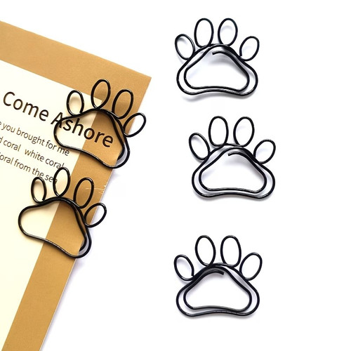 Paw print paper clips - paper,