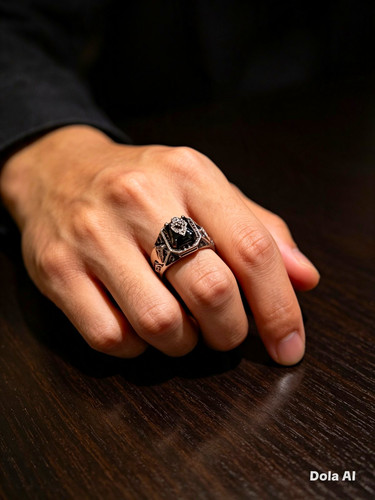 Men stainless steel signet - men's,