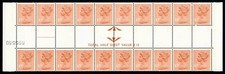 1976 QEII Machin 10p Orange-Brown (Chambon printing) Gutter Margin Block SG X886