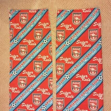 RARE Vintage Early 90s Arsenal Curtains Bedroom Man Cave Shirt Janelle Super Red