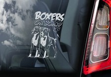 Boxer dog sticker car - sticker,, window