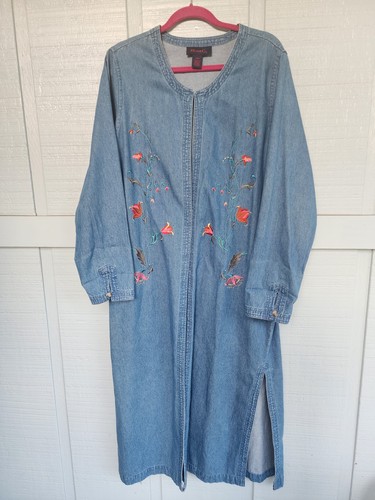 Vtg qvc denim co floral - qvc,