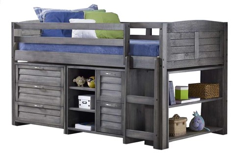 3ft single grey - wood,, mid