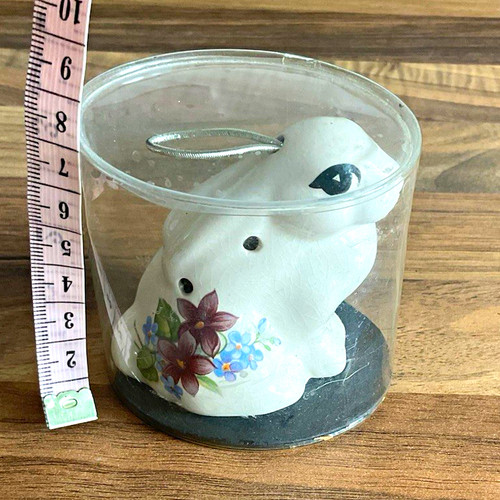 White rabbit floral - white,