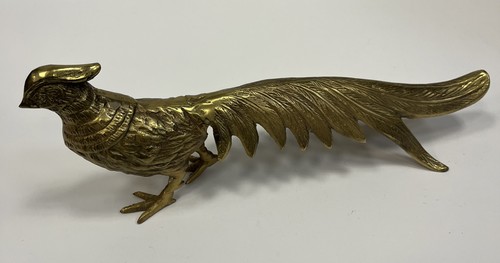 Vintage solid brass pheasant - vintage,