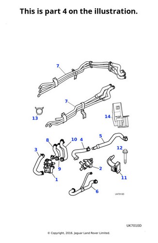 Jaguar genuine hose pipe line - genuine,