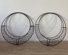 Moon shaped metal wire frame - moon,