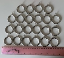 22 Chrome Silver Curtain Rings