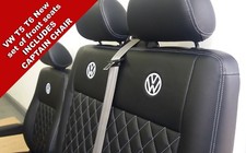 VW Volkswagen T5 T6 Transporter Kombi Shuttle - new front leather seats 