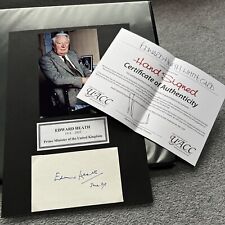 BRITISH PRIMISTER EDWARD HEATH AUTOGRAPH SIGNATURE AUTHENTIC COA