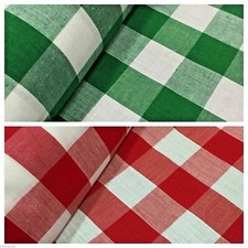 £3.49 Timeless 1-inch Gingham Check  Poly cotton Fabric - 44" Wide - M31 Mtex