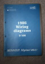 Genuine Renault Alpine GTA V6 GT (D500) Wiring Diagrams Manual - 1986