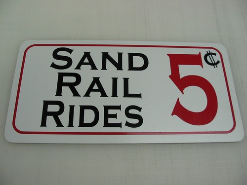 Sand rail rides cents sign - 5, 4