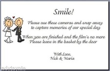 Wedding Disposable Camera Poem