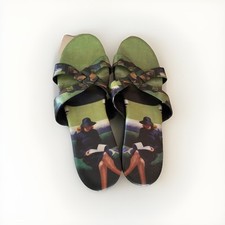 Icon Shoes Green Leather Wedge