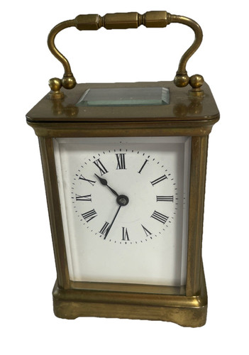 Victorian brass carriage clock - brass,