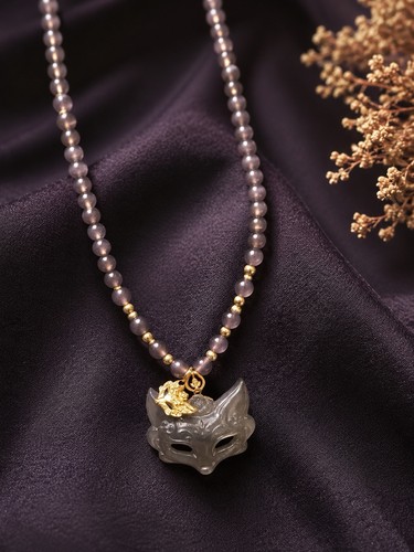 Natural hetian jade fox - natural,