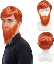 2 Pcs Men's Wig with Big Beard
